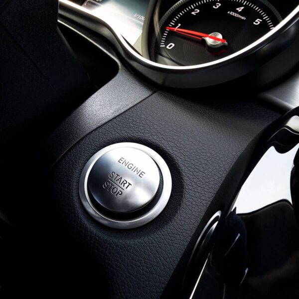 A close up of the dashboard and steering wheel